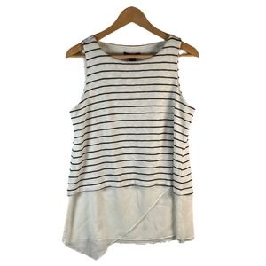 White House Black Market Women's Medium Striped Layered Sleeveless Top